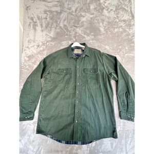 Vintage L.L.Bean XL Tall Mens Flannel Lined Canvas Work Shirt Jacket Plaid